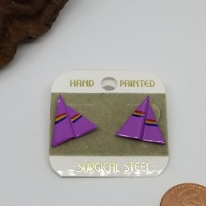 💥3for15!💥Triangle 80's Earrings New Old Stock